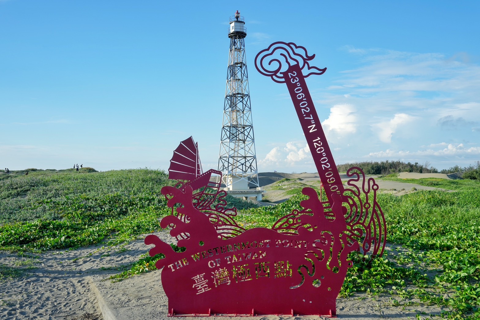 頂頭額沙洲 台灣最西點 國聖港燈塔 